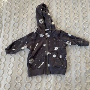 Carter's Gray Space-Themed Hoodie
